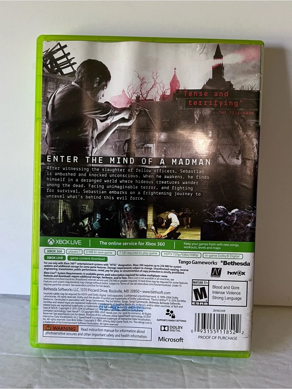 Xbox 360 Game The Evil Within Tested Works Has Booklet
